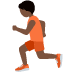 person running: dark skin tone emoji