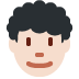 man: light skin tone, curly hair