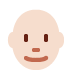 man: light skin tone, bald