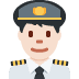 man pilot: light skin tone