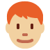 man: medium light skin tone, red hair