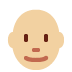 man: medium light skin tone, bald