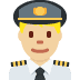 man pilot: medium light skin tone