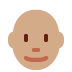 man: medium skin tone, bald