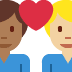 couple with heart: man, man, medium dark skin tone, medium light skin tone