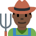 man farmer: dark skin tone