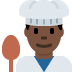 man cook: dark skin tone