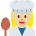 woman cook: medium light skin tone