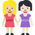 women holding hands: medium light skin tone, light skin tone emoji