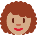 woman: medium skin tone, curly hair