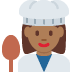 woman cook: medium dark skin tone