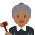 woman judge: medium dark skin tone