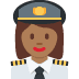 woman pilot: medium dark skin tone