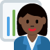 woman office worker: dark skin tone emoji