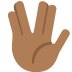 vulcan salute: medium dark skin tone emoji