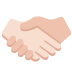 handshake: light skin tone emoji