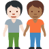 people holding hands: light skin tone, medium dark skin tone