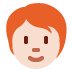 person: light skin tone, red hair