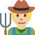 farmer: medium light skin tone