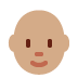 person: medium skin tone, bald