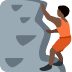 person climbing: dark skin tone emoji