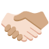 handshake: light skin tone, medium skin tone