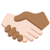 handshake: light skin tone, medium dark skin tone