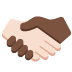 handshake: light skin tone, dark skin tone
