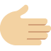 rightwards hand: medium light skin tone emoji