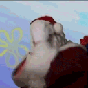 crazy santa spongebob