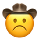 frowning face cowboy