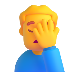 Man facepalming emoji