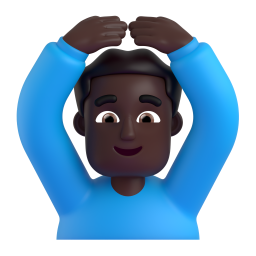 Man gesturing ok dark skin tone emoji