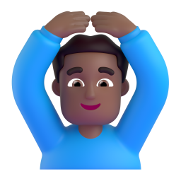 Man gesturing ok medium dark skin tone emoji