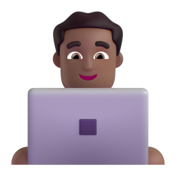 Man technologist medium dark skin tone emoji