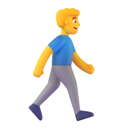 Man walking facing right emoji