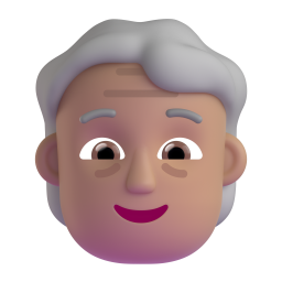 Older person medium skin tone emoji