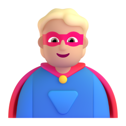 Person superhero medium light skin tone emoji
