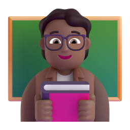 Teacher medium dark skin tone emoji
