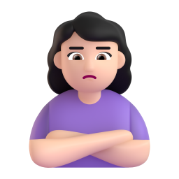 Woman pouting light skin tone emoji