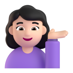 Woman tipping hand light skin tone emoji