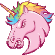Unicorn Glitchy emoji