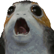 Screaming Porg emoji