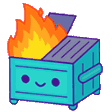 Dumpster Fire Laugh emoji
