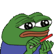 Pepe Thinking Cigarette emoji