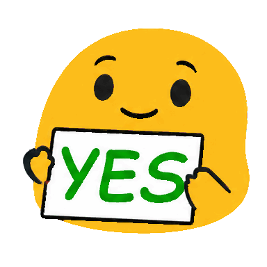 Yes Happy emoji