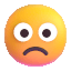 slightly frowning face