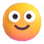 slightly smiling face