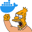 old man yells at docker