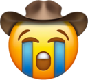 cowboy crying loudly